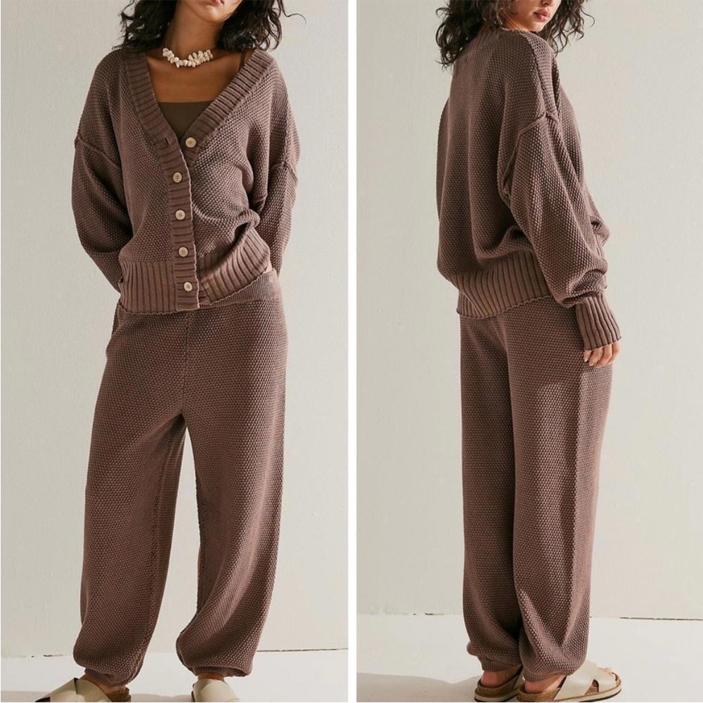 Free‎ People FP Beach Halee Sweater Set Gulf Cocoa - Picture 2 of 16